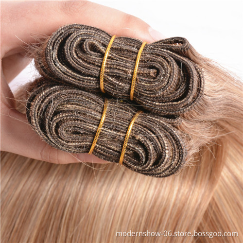 Brazilian Cuticles Aligned Virgin Human hair Straight Bundles Weave Piano color Human Hair Bundles